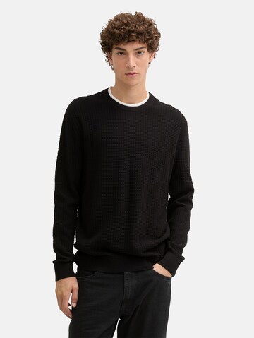 TOM TAILOR DENIM Pullover in Schwarz: Vorderseite