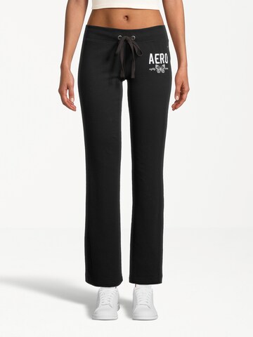 AÉROPOSTALE - regular Pantalón en negro: frente