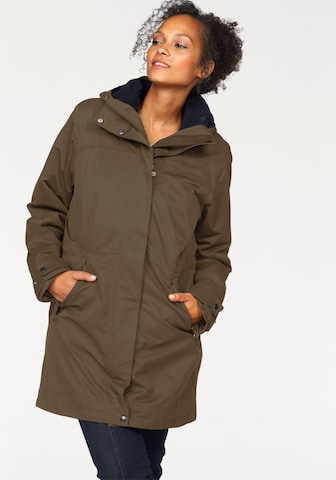 Maier Sports Outdoor Jacket in Brown: front