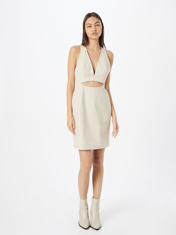 Robe Calvin Klein Jeans en beige : devant