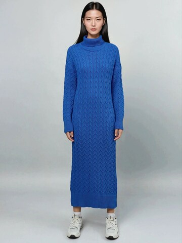 My fashion - Vestido de malha em azul: frente