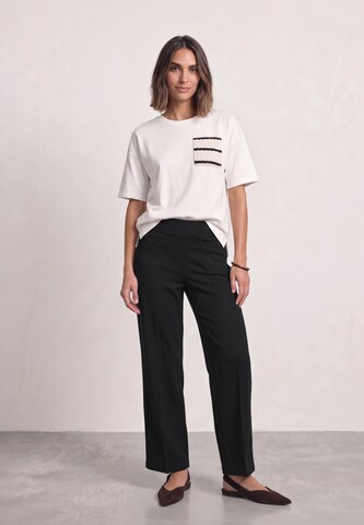 STREET ONE - regular Pantalón de pinzas 'Amalia' en negro