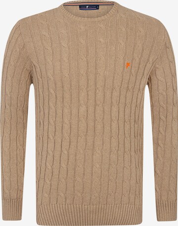 DENIM CULTURE Pullover 'Jeffrey' in Beige: predná strana