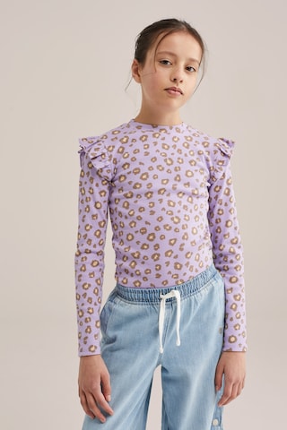 WE Fashion Shirt 'Meisjes' in Purple: front