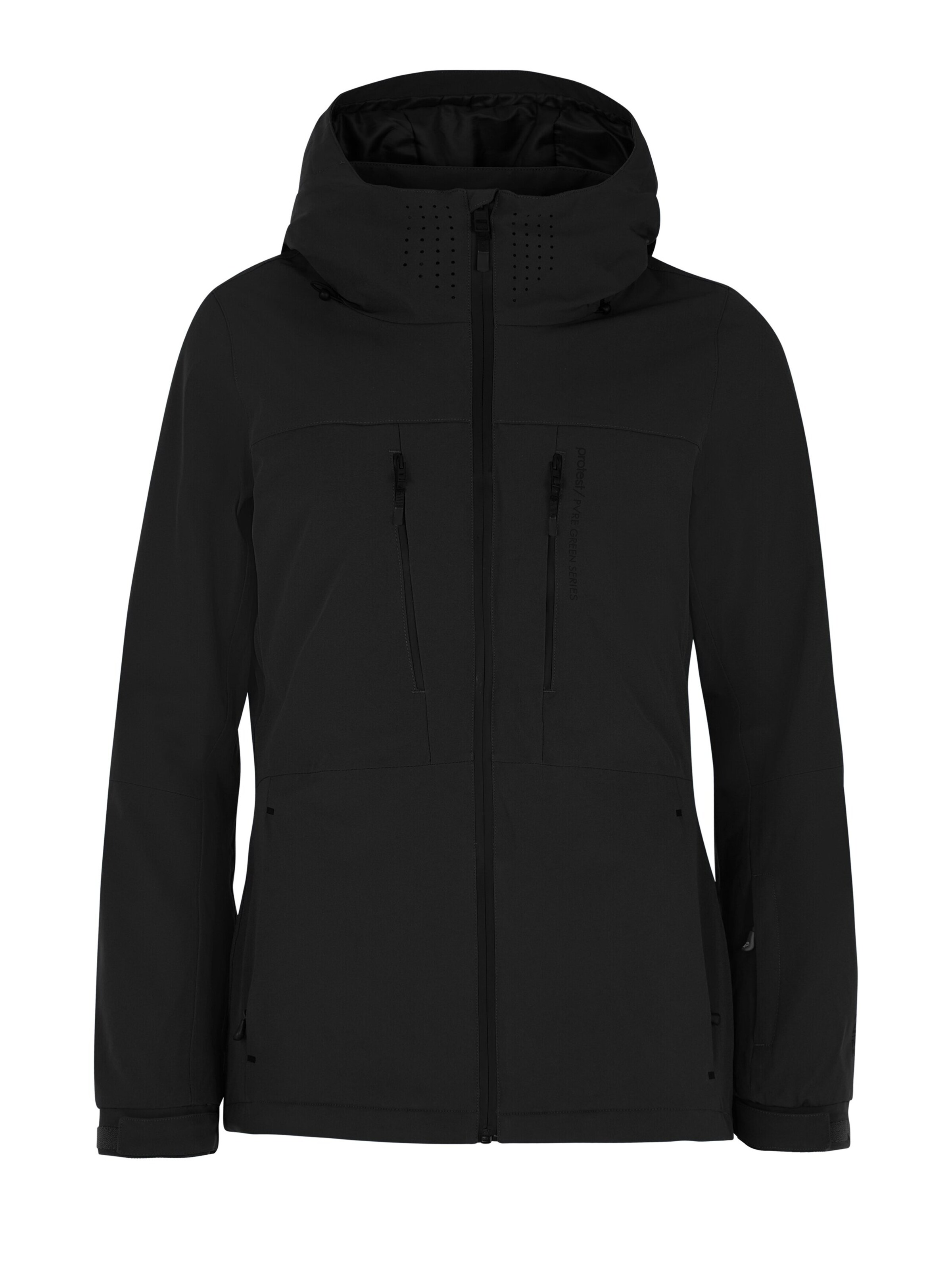 PROTEST Athletic Jacket 'PRTBEVERLY' in Black: front