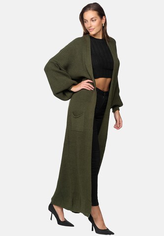 Elara Gebreide mantel in Groen