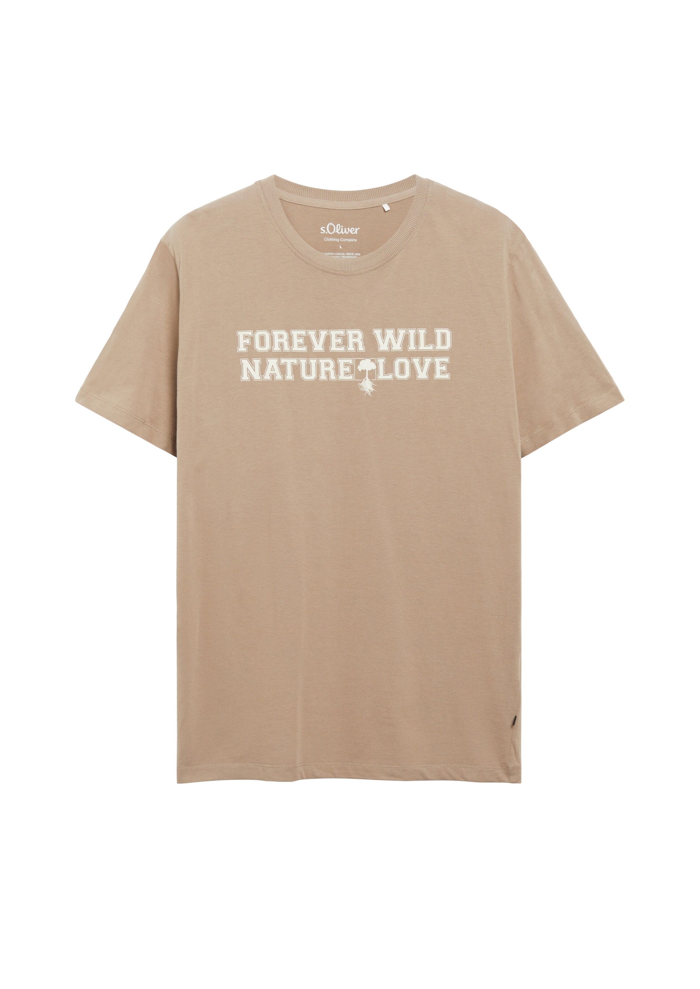 s.Oliver T-Shirt in Beige: Vorderseite