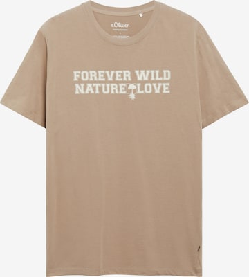 s.Oliver T-Shirt in Beige: Vorderseite