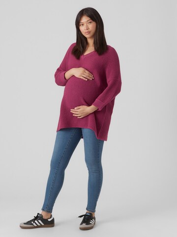 Vero Moda Maternity Sweater 'VMMLEANNA' in Purple