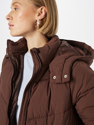 PIECES Winter Coat 'Jamilla' in Brown