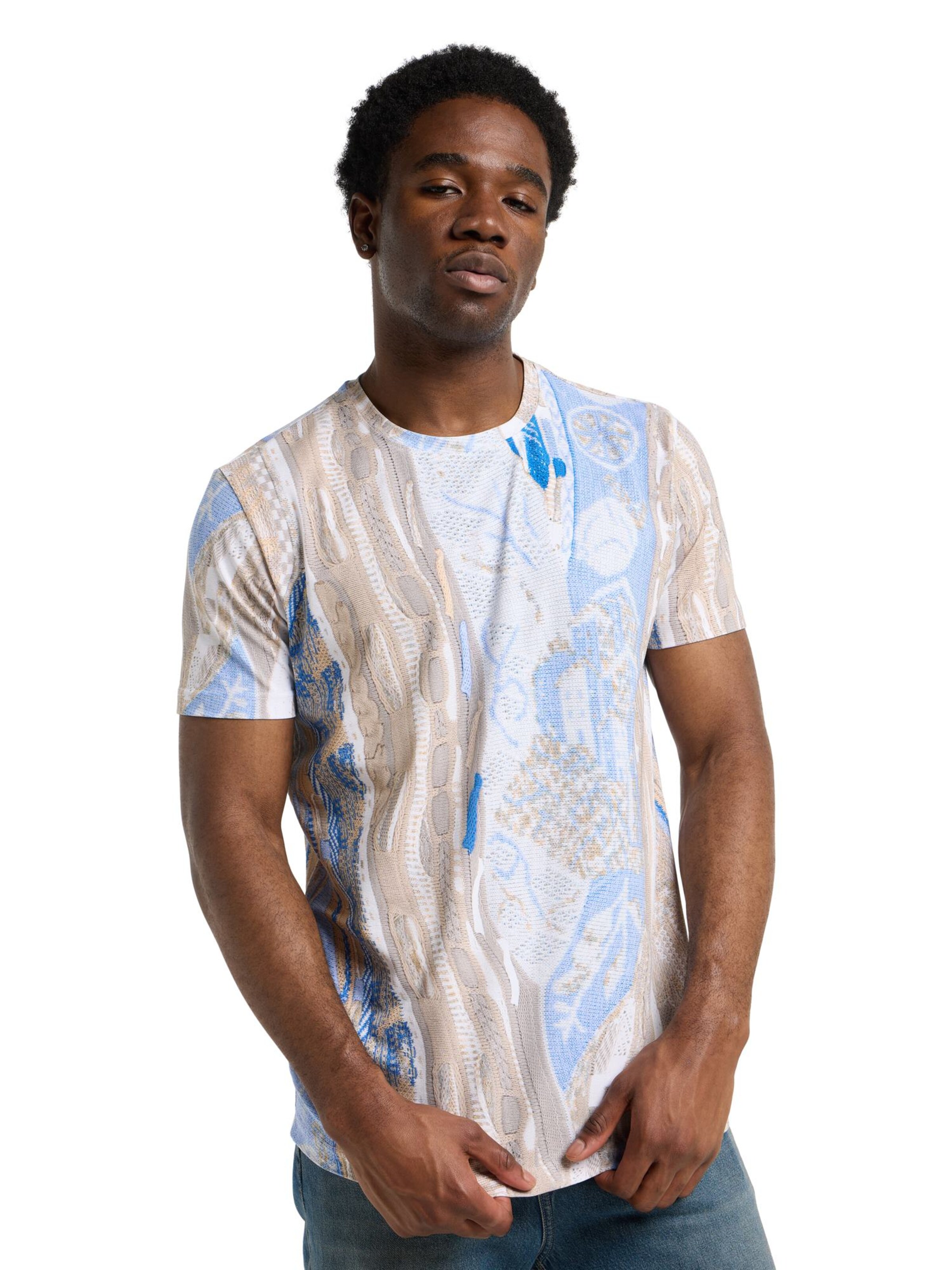 Carlo Colucci T-Shirt 'Einhaeuserer' in Beige: Vorderseite