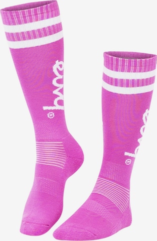 Eivy Underknee-Skisocken Cheerleader Wool, Gelenkflexzone, gepolstertes Fußbett in Pink: Vorderseite