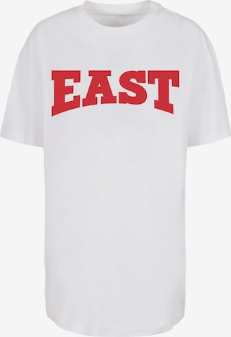 Maglia extra large 'Disney High School Musical The Musical East High' di F4NT4STIC in bianco: frontale