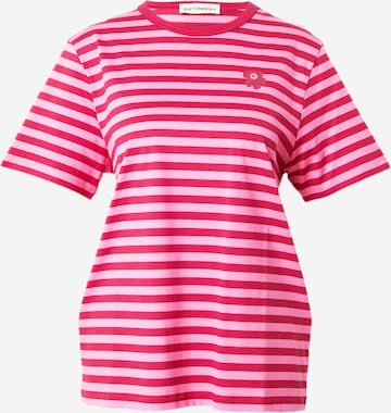 Marimekko - Camiseta 'Tasaraita' en rosa: frente