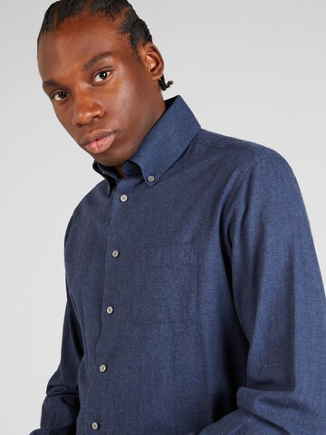 Bruun & Stengade Slim fit Button Up Shirt 'Floyd' in Blue