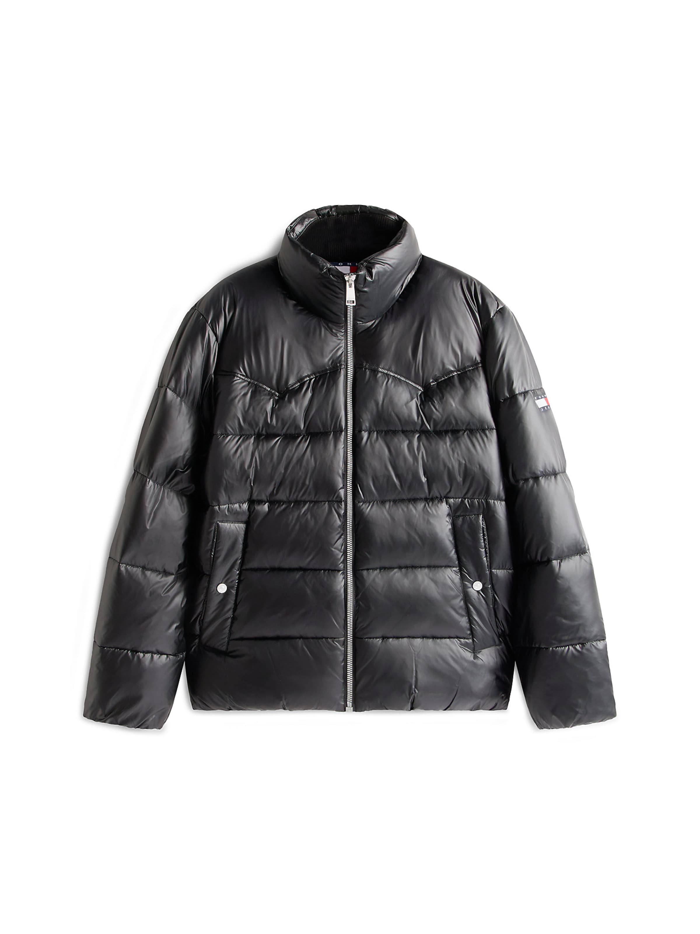 Tommy Jeans Winterjacke in Schwarz: Vorderseite