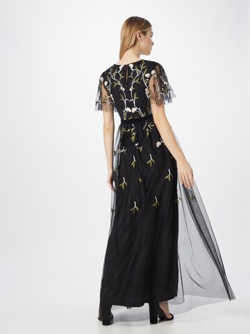 Frock and Frill Evening Dress in Black