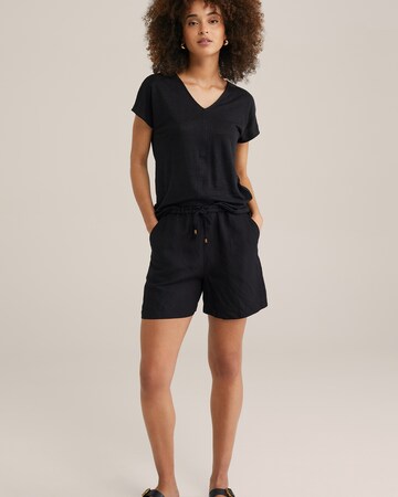 WE Fashion Loosefit Παντελόνι σε μαύρο