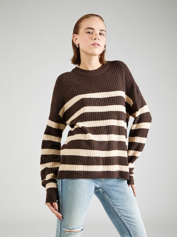 b.young - Pullover 'Onema Oneck' em castanho: frente