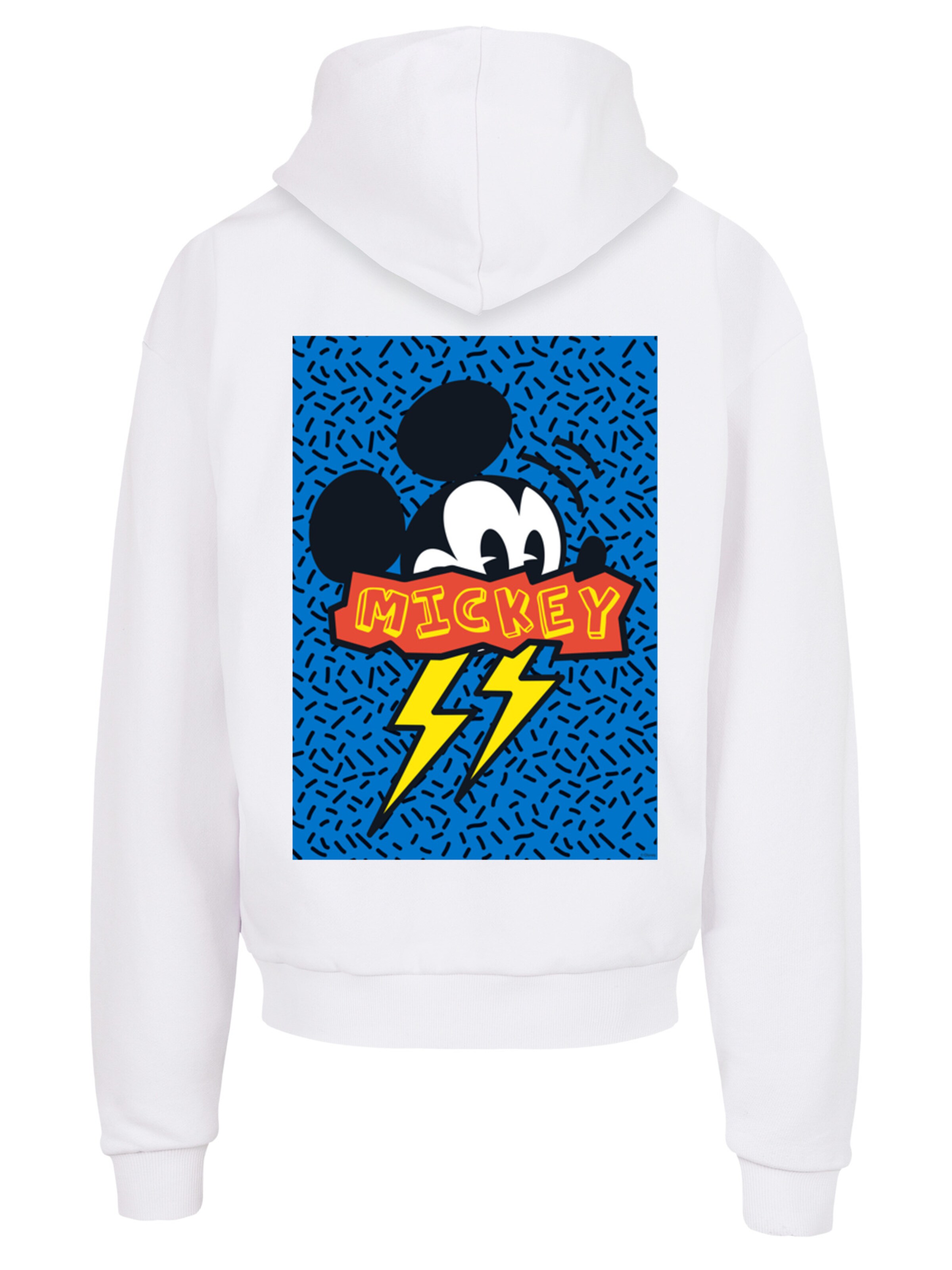Sweat-shirt 'Disney Micky Maus 90s Flash' F4NT4STIC en blanc