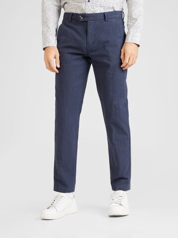 Lindbergh Regular Chino in Blauw: voorkant