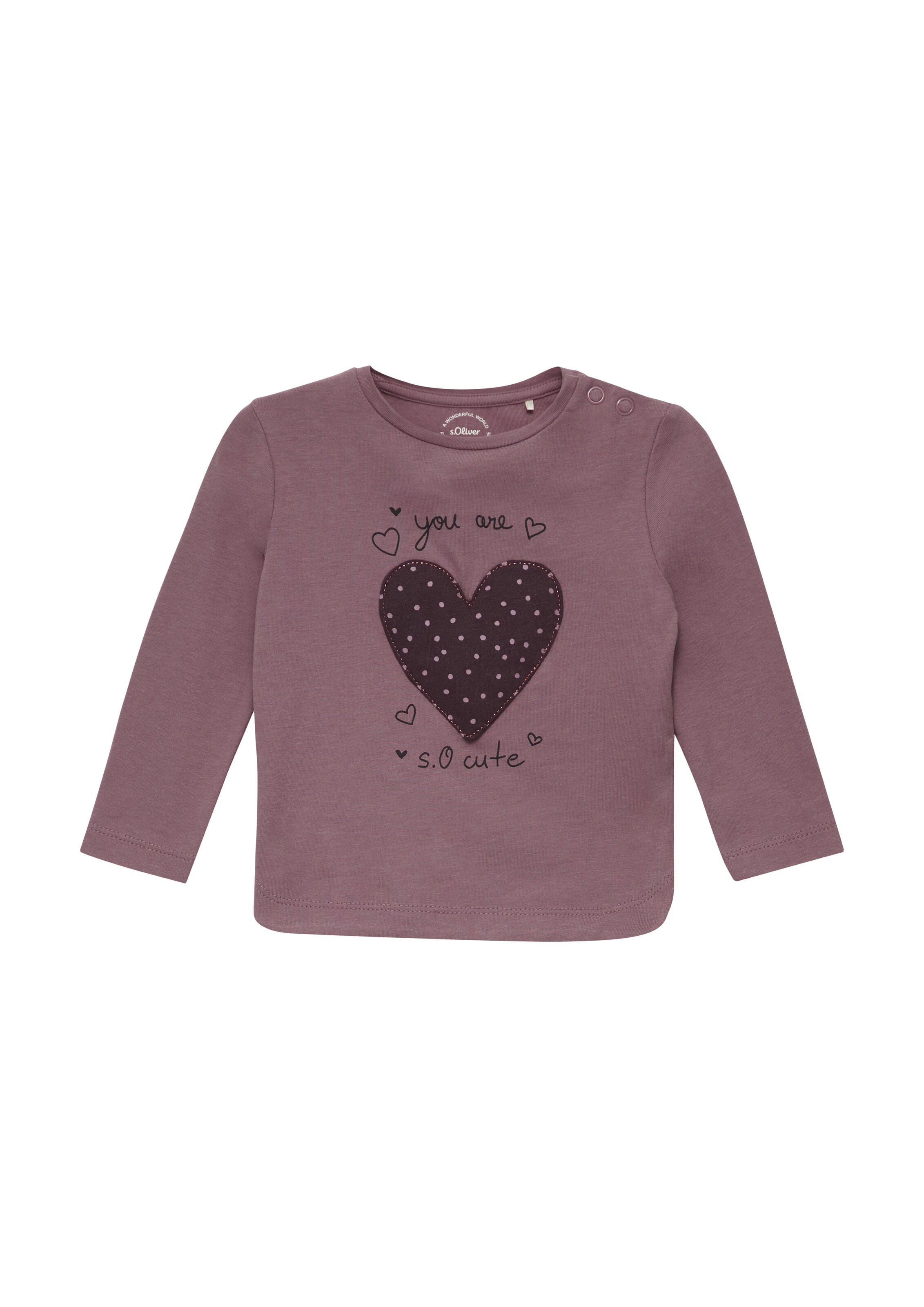 s.Oliver Shirt in Lila: voorkant