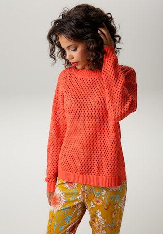 Aniston CASUAL Sweater in Orange: front