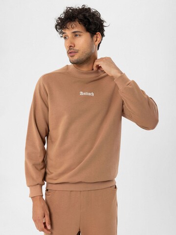 Sweat-shirt Antioch en beige : devant