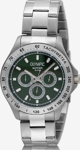 Montre à affichage analogique Olympic en argent : devant