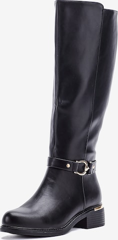 Stivale di Elara in nero: frontale