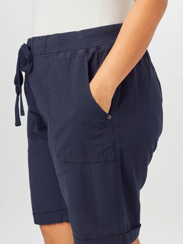 KAFFE CURVE Regular Broek 'Nana' in Blauw