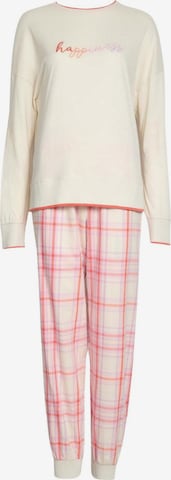 Marks & Spencer Pajama 'Happiness' in Beige: front