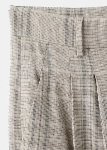 MANGO Wide leg Pleat-Front Pants 'Martin' in Beige
