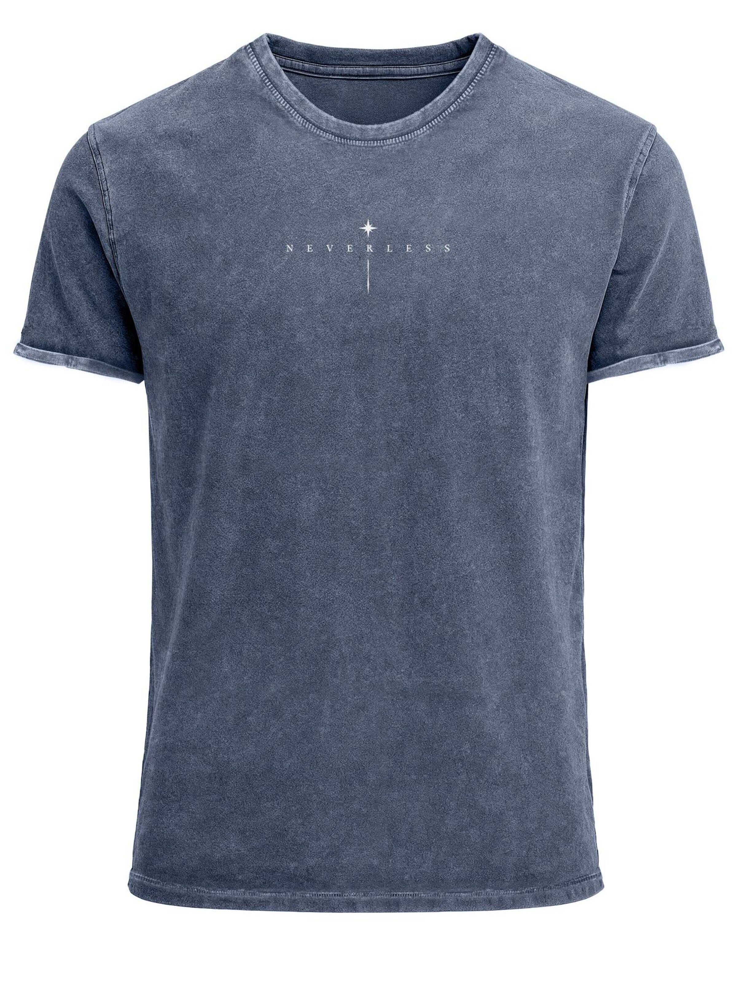 Neverless Shirt 'Spiritual Awareness' in Blue: front