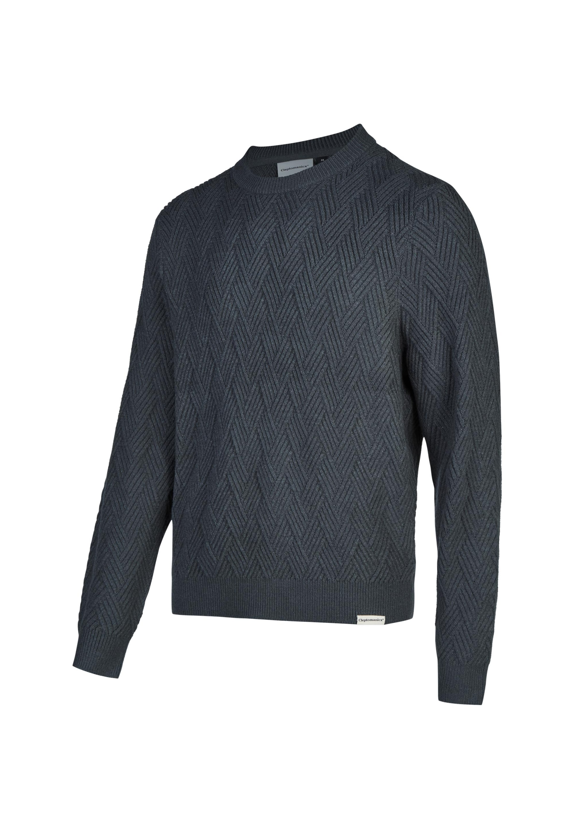 Cleptomanicx Feinstrickpullover in Grau