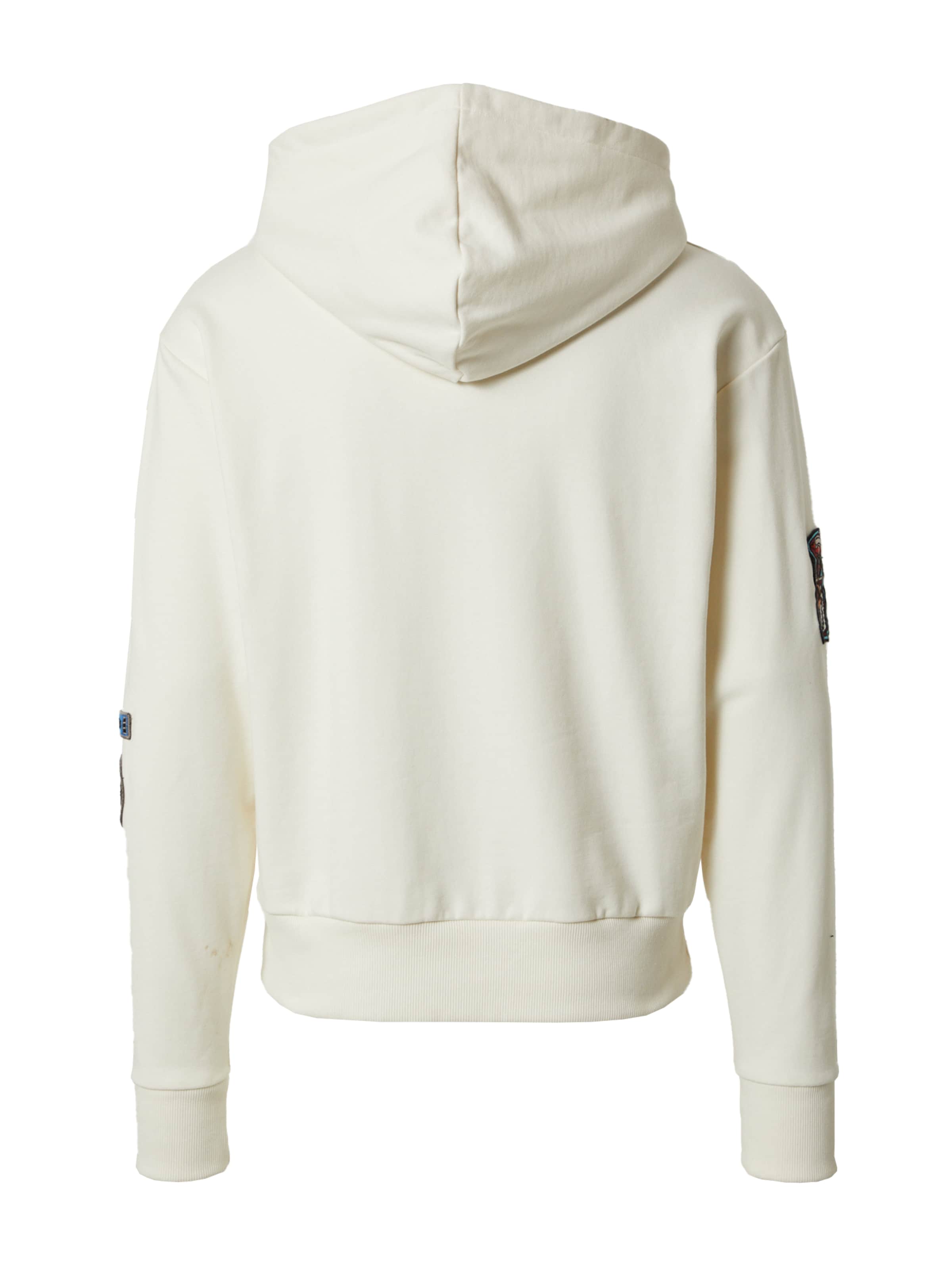 Luka Sabbat for ABOUT YOU - Sudadera con cremallera 'Kai' en blanco