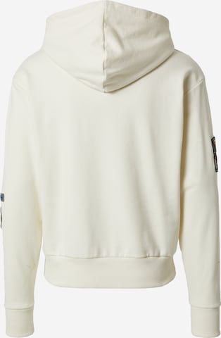 Luka Sabbat for ABOUT YOU Zip-Up Hoodie 'Kai' in White