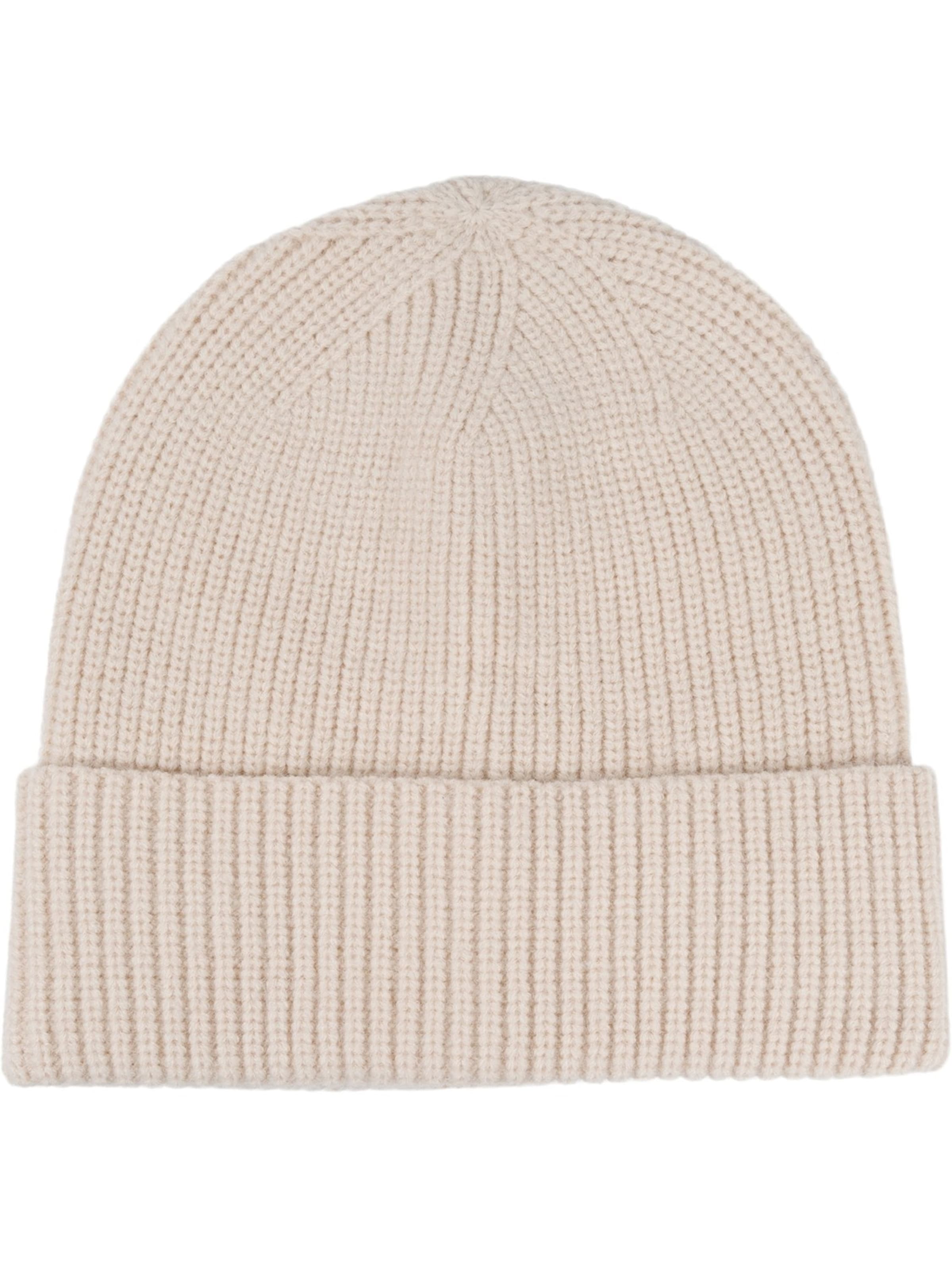styleBREAKER Mütze 'Feinstrick Beanie Mütze mit Krempe'‌‌ in beige, Produktansicht