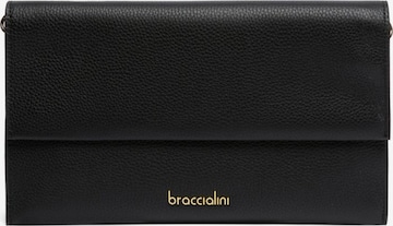 Borsa a sacco 'Jinny Leather' di Braccialini in nero: frontale