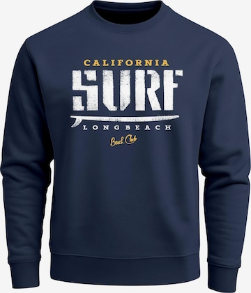 Neverless Sweatshirt 'California Surf' in Blau: Vorderseite