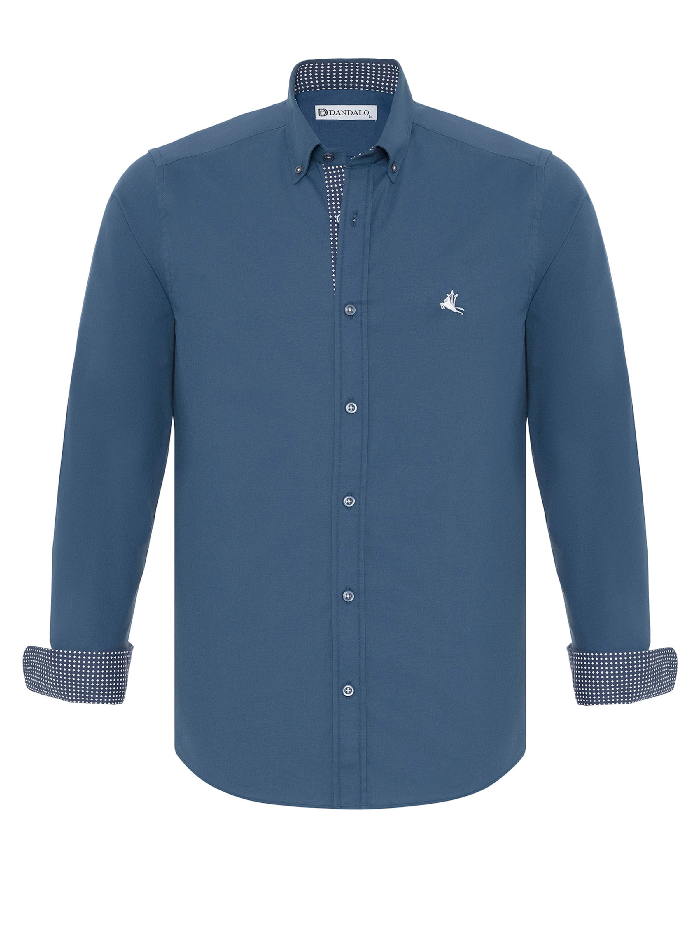 Coupe regular Chemise 'DANDAL' Dandalo en bleu : devant
