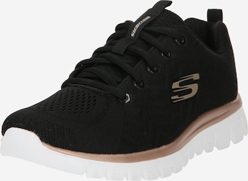 SKECHERS Trampki niskie 'Graceful Get Connected' w kolorze czarny: przód