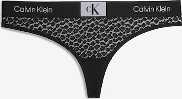 Tanga de la Calvin Klein Underwear pe negru: față