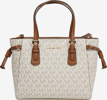 Michael Kors - Bolso de mano 'Voyager Extra-Small Convertible Top-Zip Tote' en beige: frente