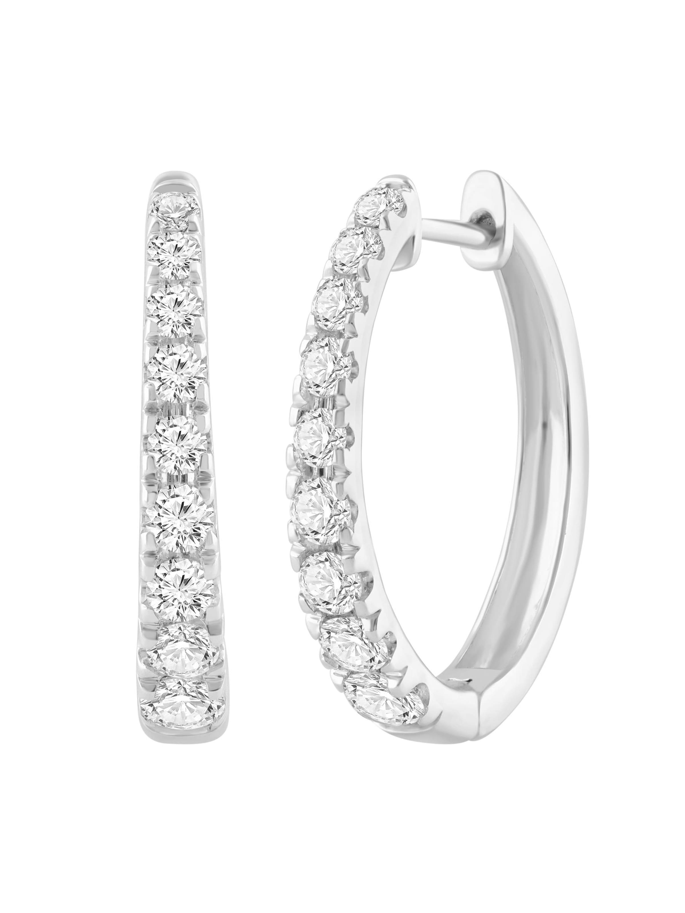 ETHISHER DIAMANTEN Ohrringe‌‌‌‌‌‌‌ in Silber: Vorderseite
