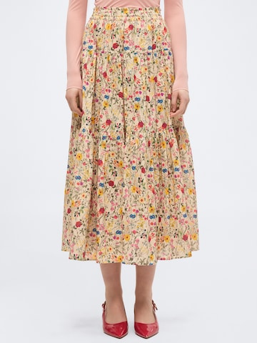 Lollys Laundry - Falda 'Sunset' en beige: frente