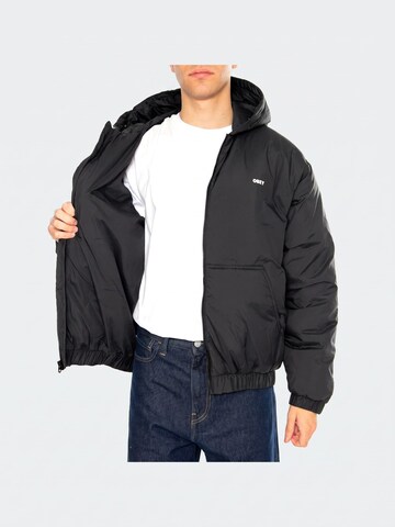 Obey Between-season jacket 'RETREAT HOODED JACKET BLACK' in Black