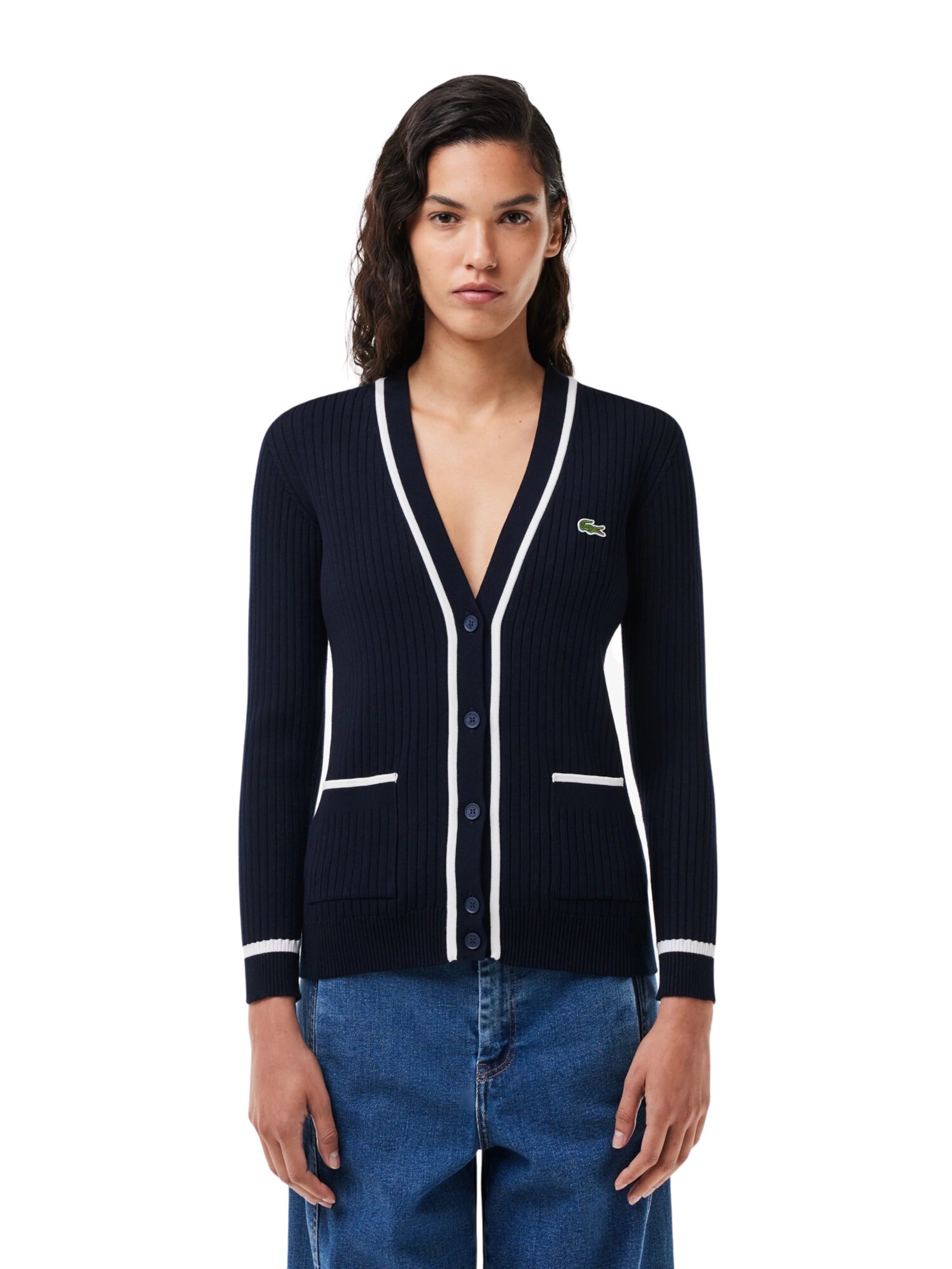 LACOSTE Strickjacke in Blau: Vorderseite