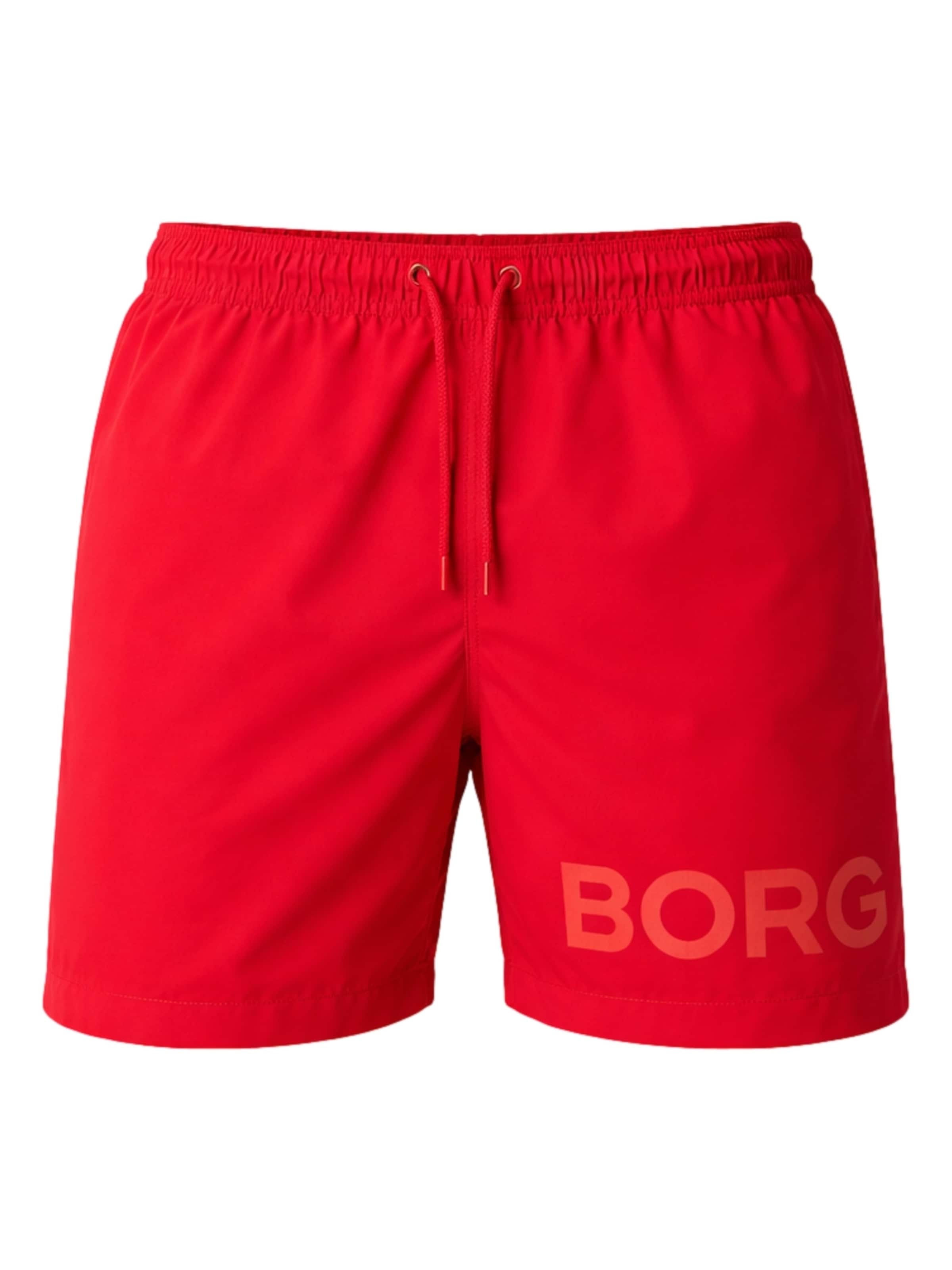 Shorts de bain BJÖRN BORG en rouge : devant