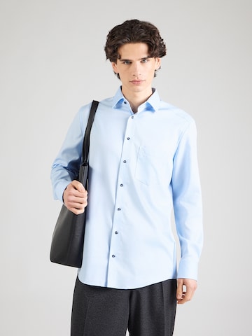 mėlyna OLYMP Standartinis modelis Dalykinio stiliaus marškiniai: priekis